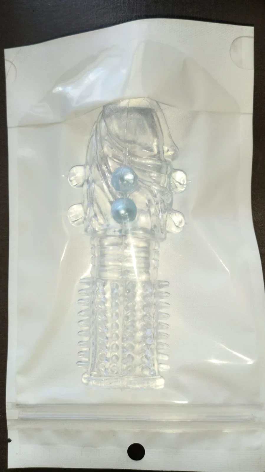 Funda transparente bolitas