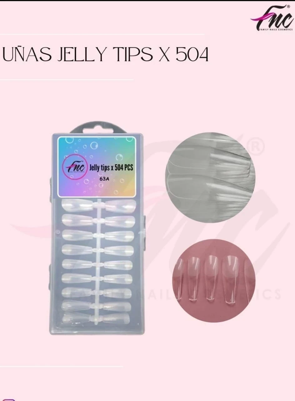 fnc uña jelly tips x240 coffe(ballerina)