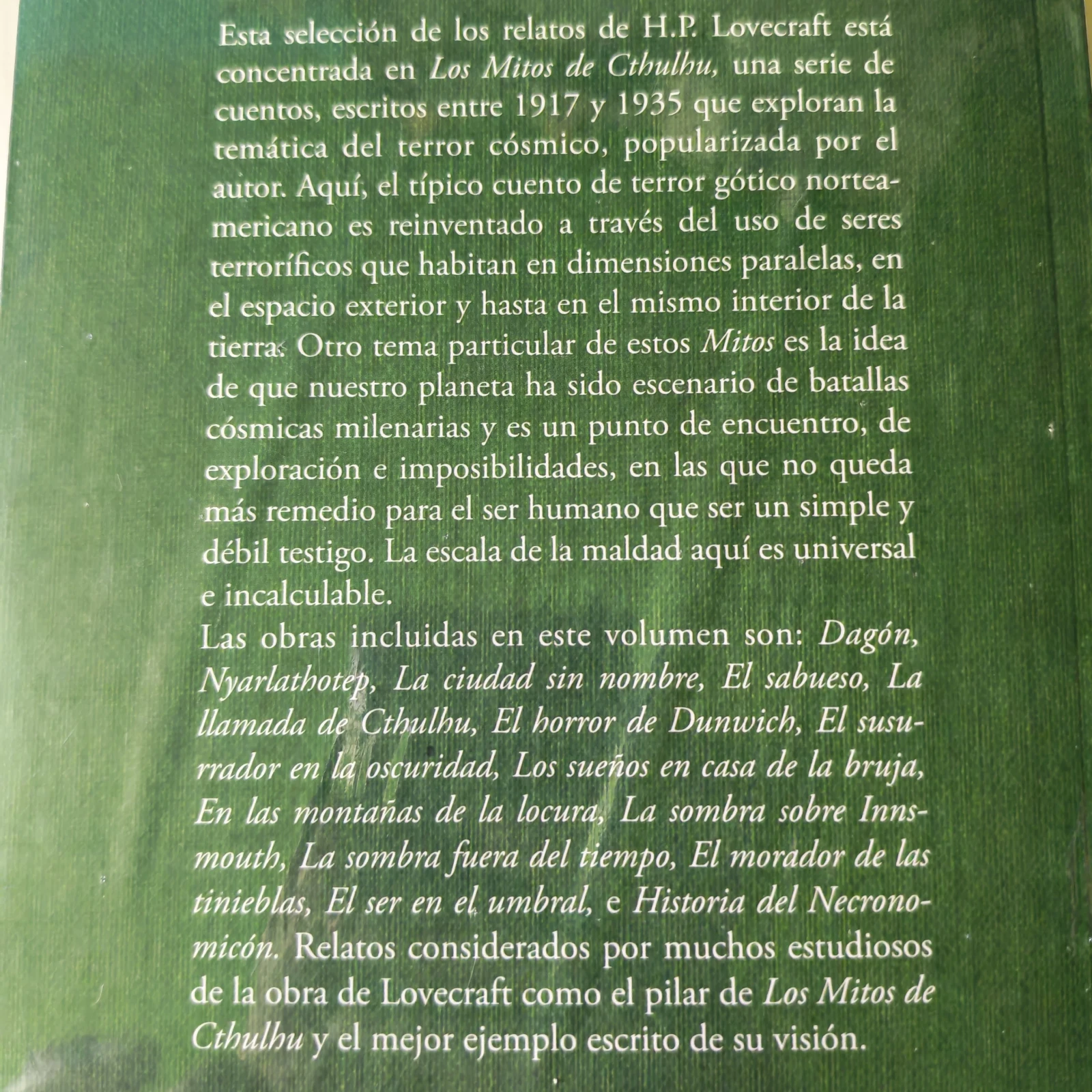 Los mitos de Cthulhu H.P. Lovecraft Nuevo  4