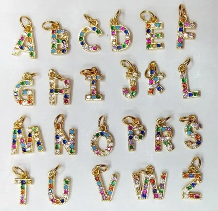 LETRAS MINI MICROCIRCON COLORIDAS