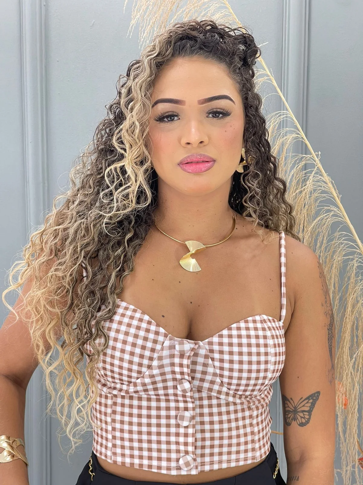 Cropped xadrez de luxo 4