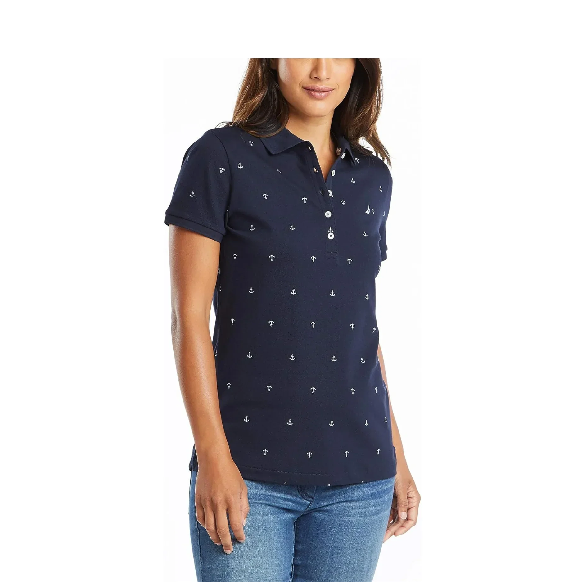 Nautica - Polo de algodón azul