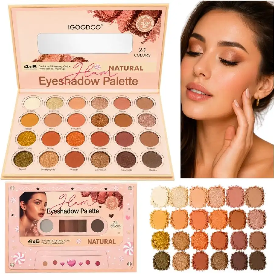 Paleta de sombras x24 con espejo igoodco