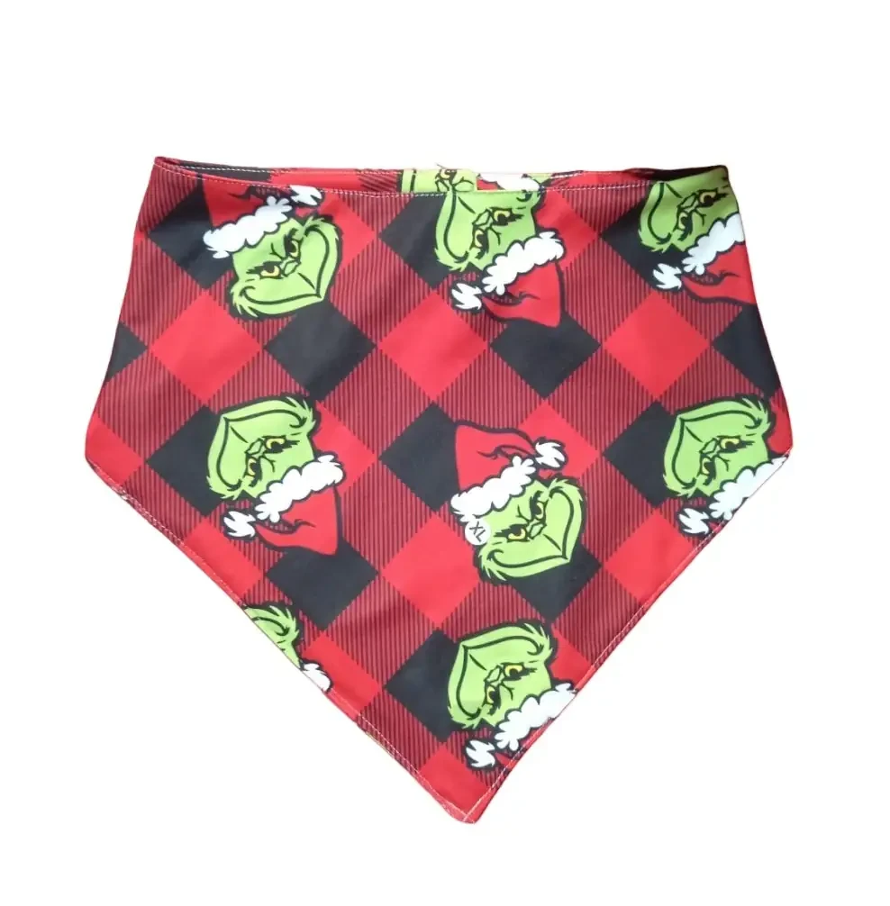 Bandanas navideña Grinch rojo
