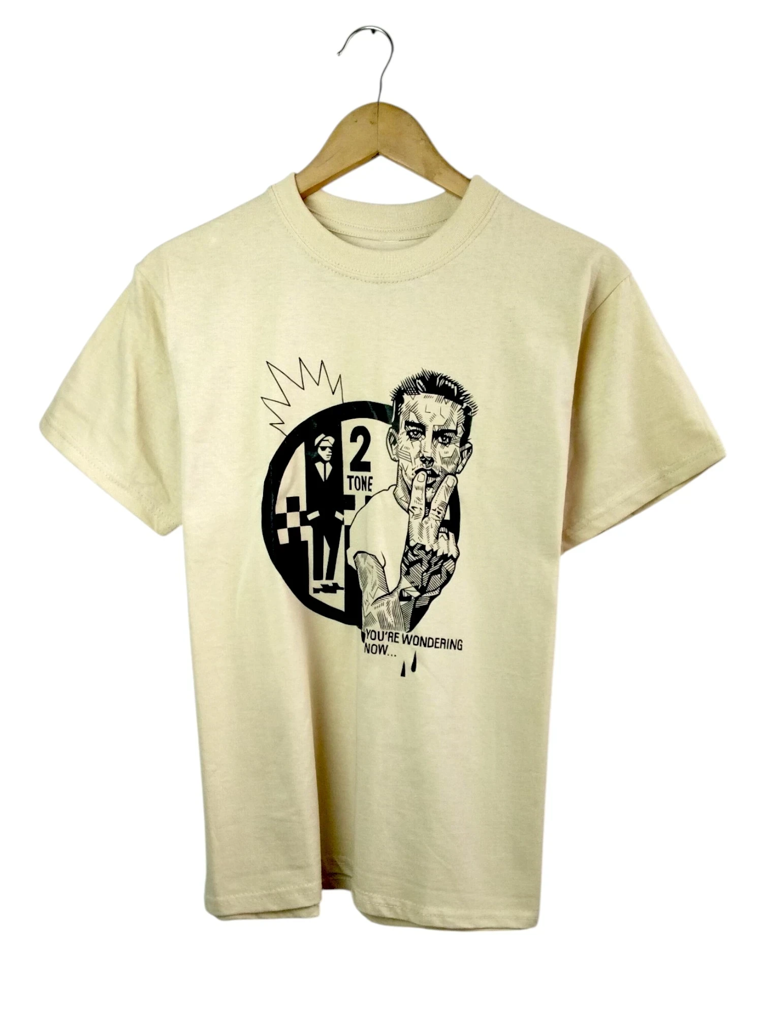 Camiseta estampada beige 
