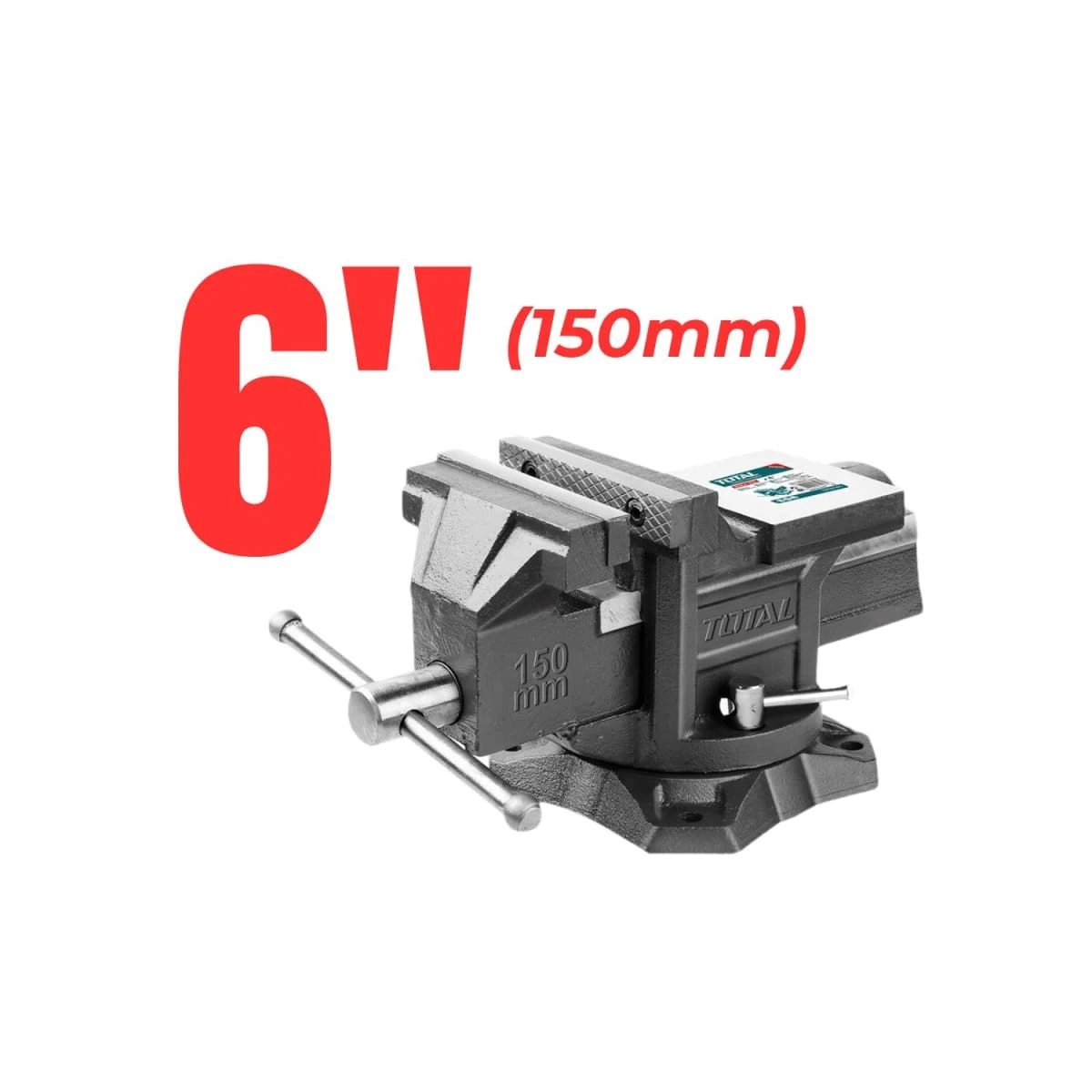 Tornillo de banco 6" giratorio industrial total 3