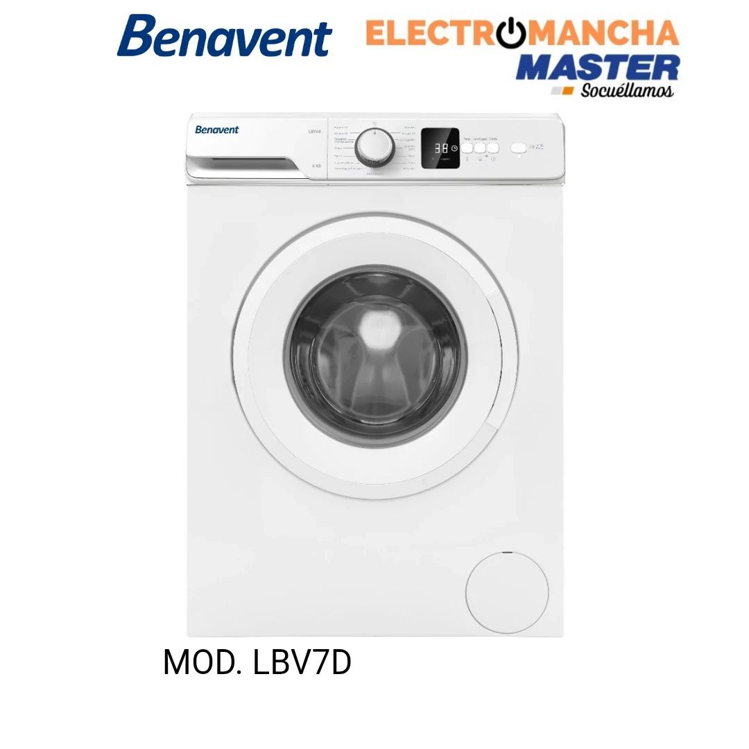 LAVADORA BENAVENT LBV7D DE 7 KILOS 1000 RPM. D