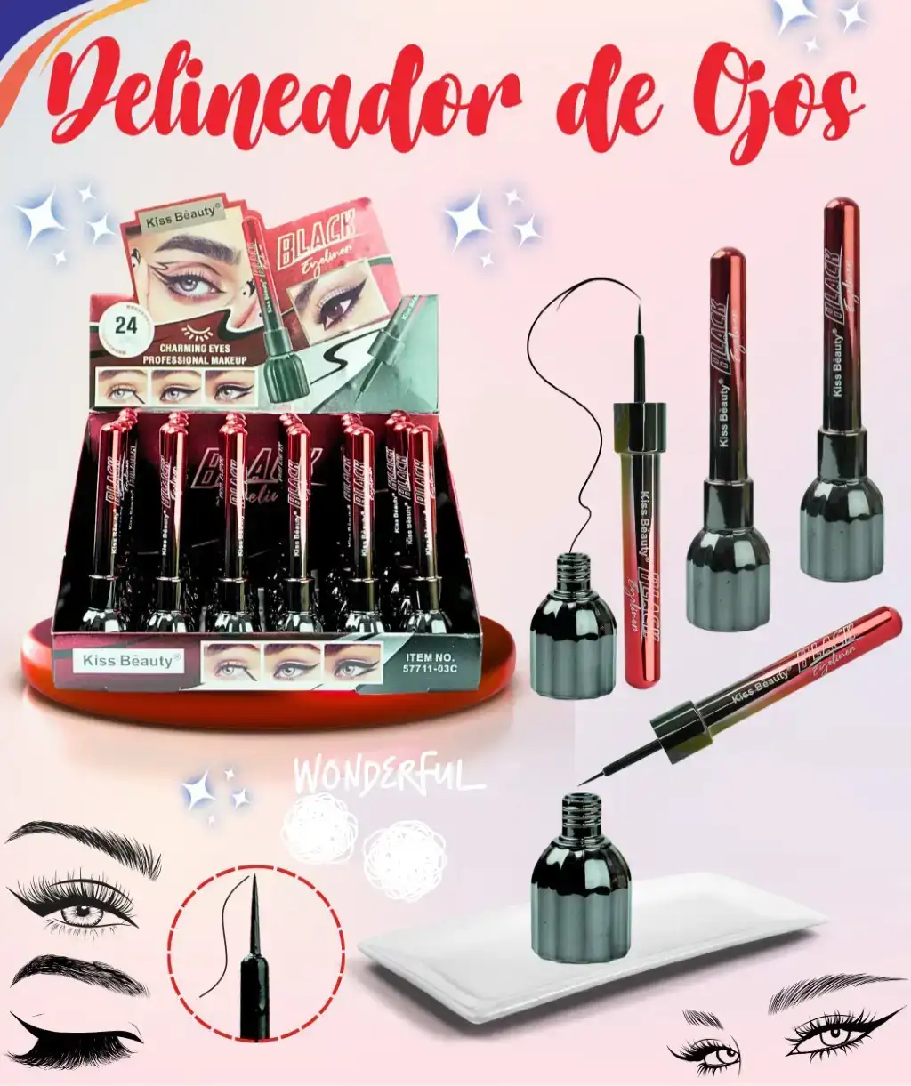 Delineador de Ojos Black Kiss Beauty