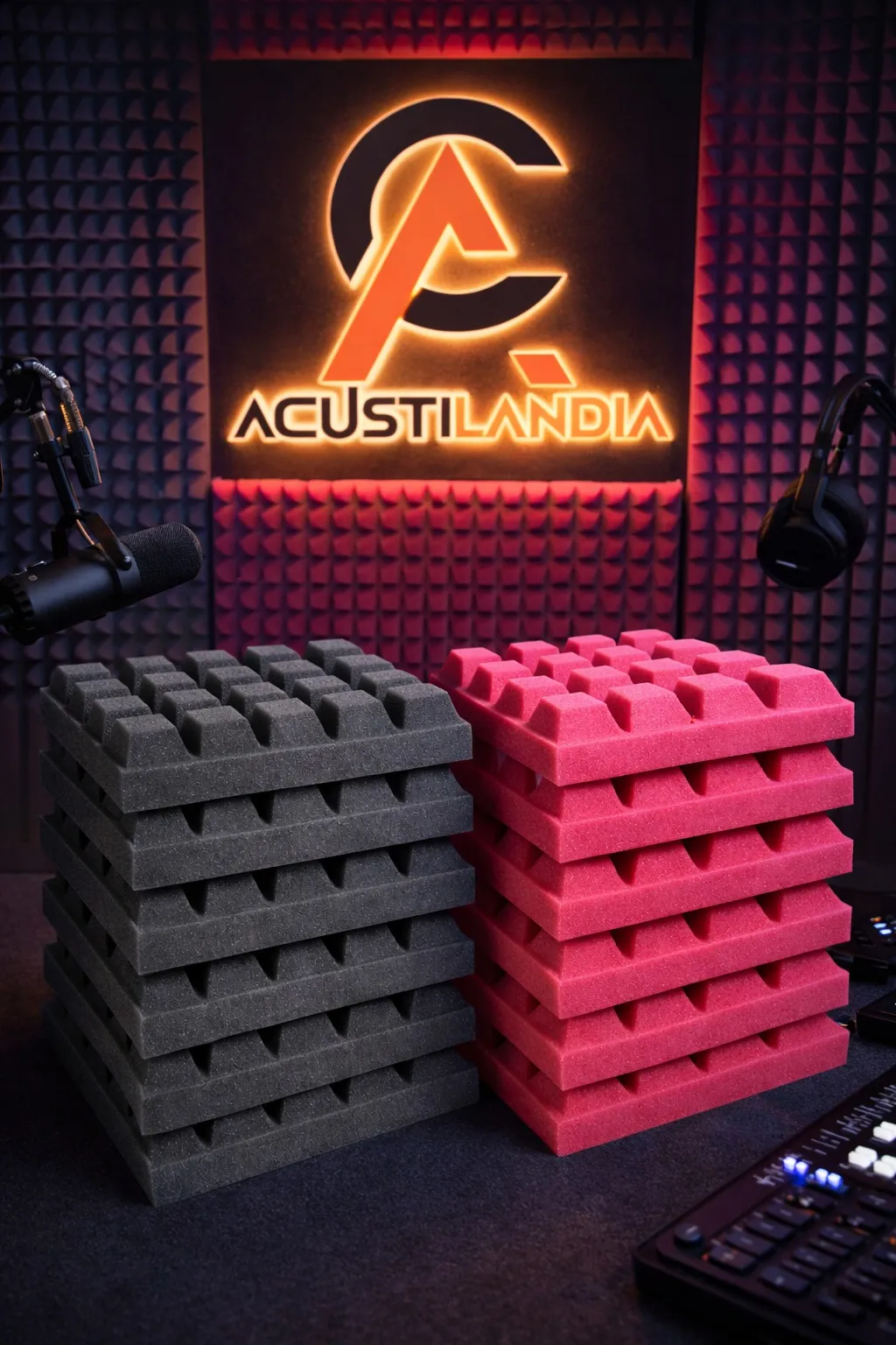 Paquete de dos espumas acústicas tipo chocolatina