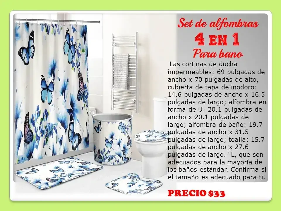 Set de alfombras para baño  2