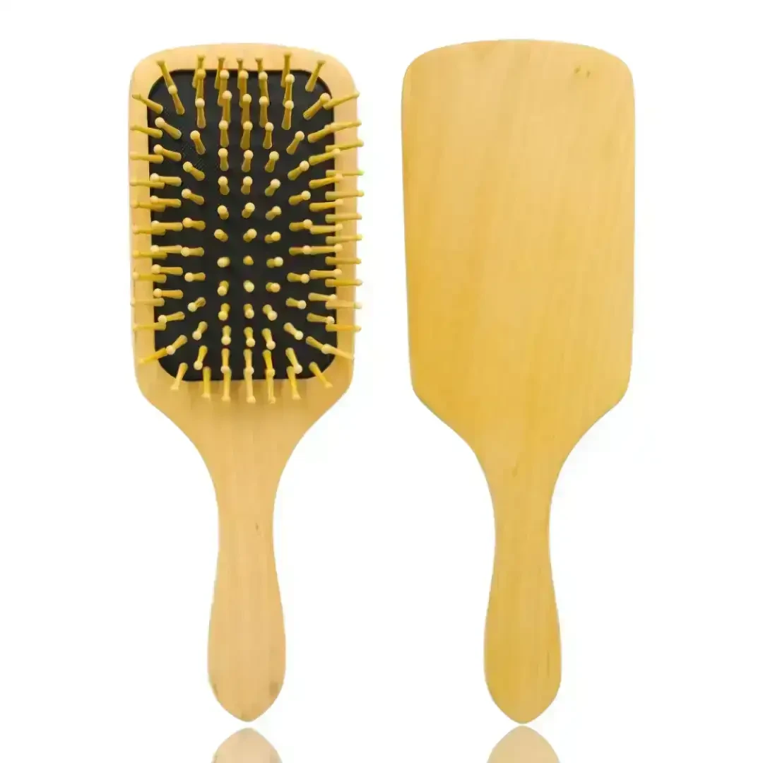 Cepillo Rectangular de Madera para Cabello