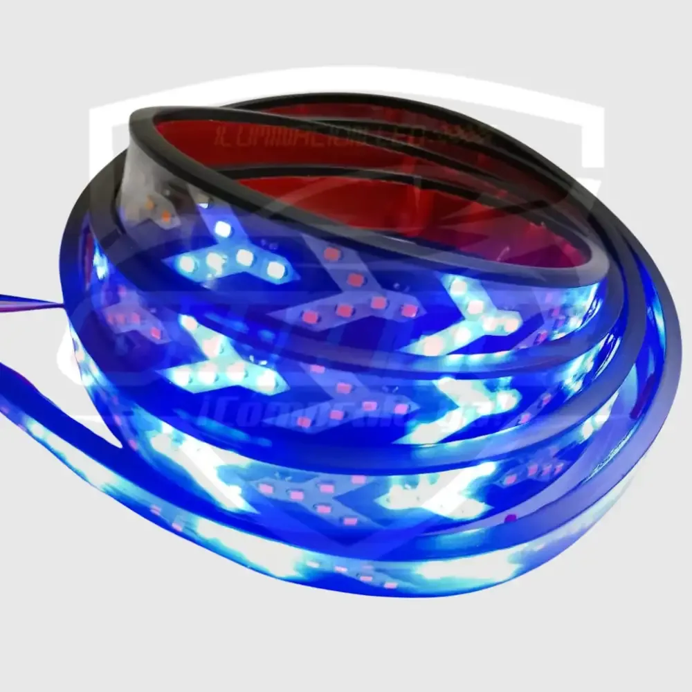 TIRA LED TRASERA O DE BAUL AZUL/AMARILLO  4