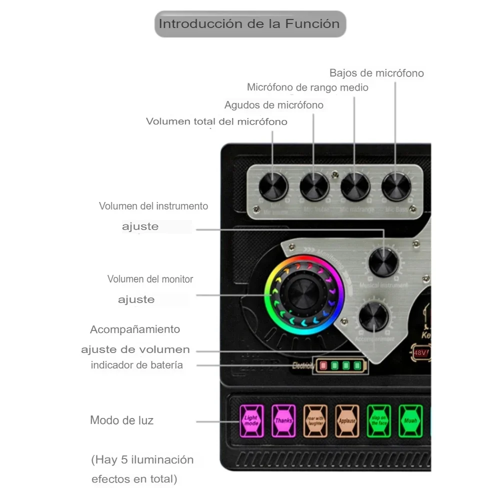 Micrófono Con Tarjeta de Sonido Profesional  3