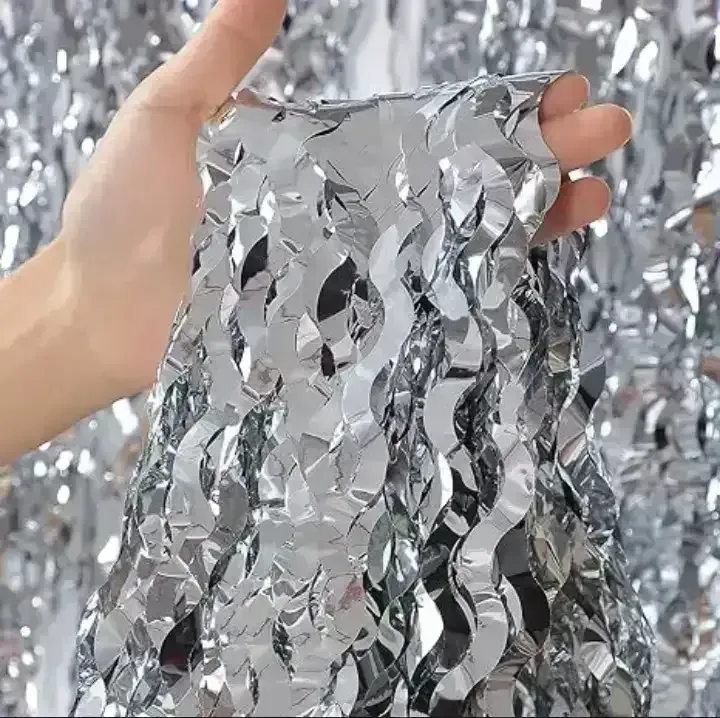 Cortina metalizada ondas 3