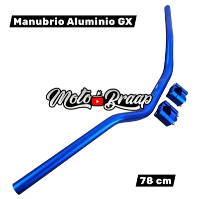 Manubrio GX 78 cm Aluminio tubular Azul con bases GX 62399-604730