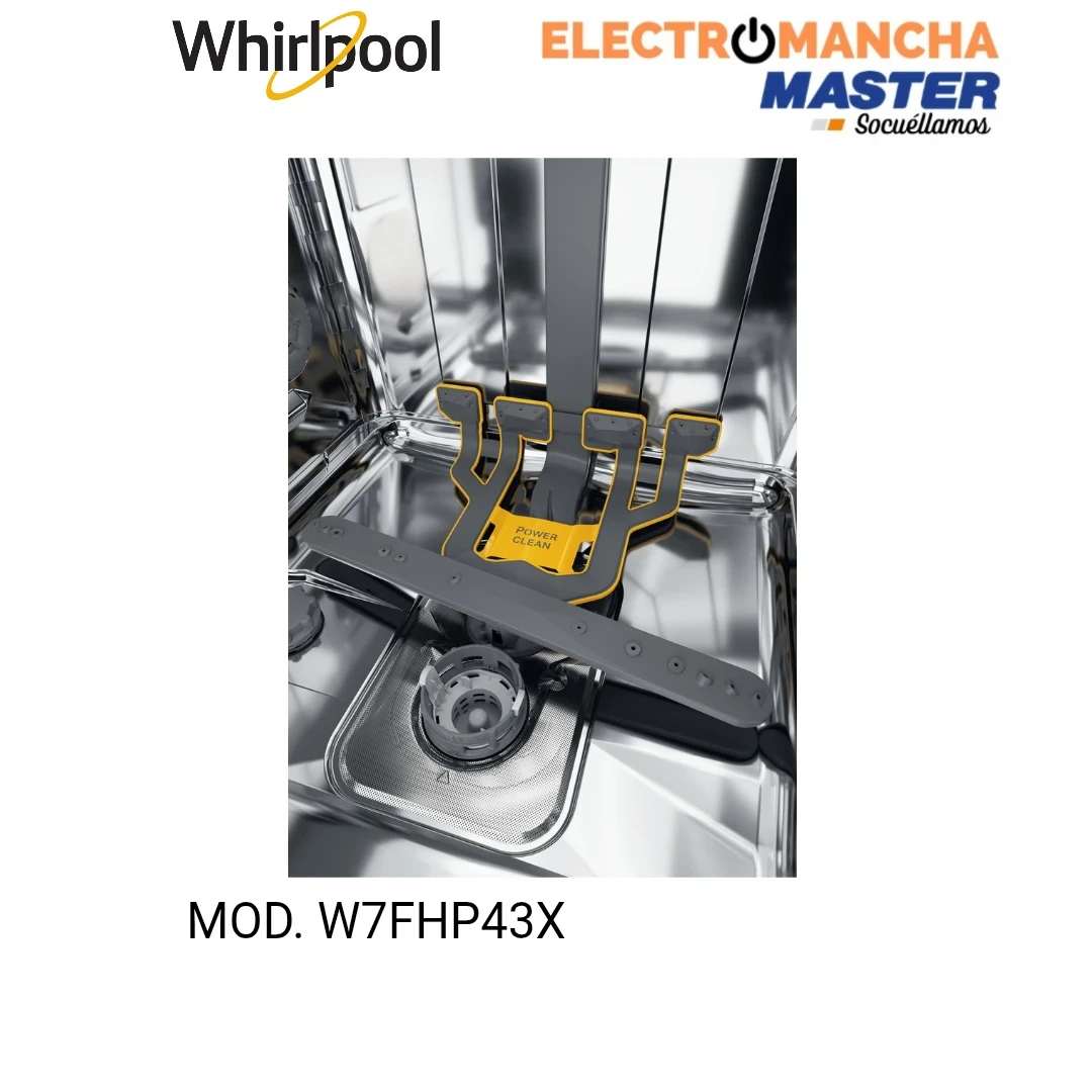 LAVAVAJILLAS WHIRLPOOL W7FHP43X INOX 3 BANDEJA CLASE C 8