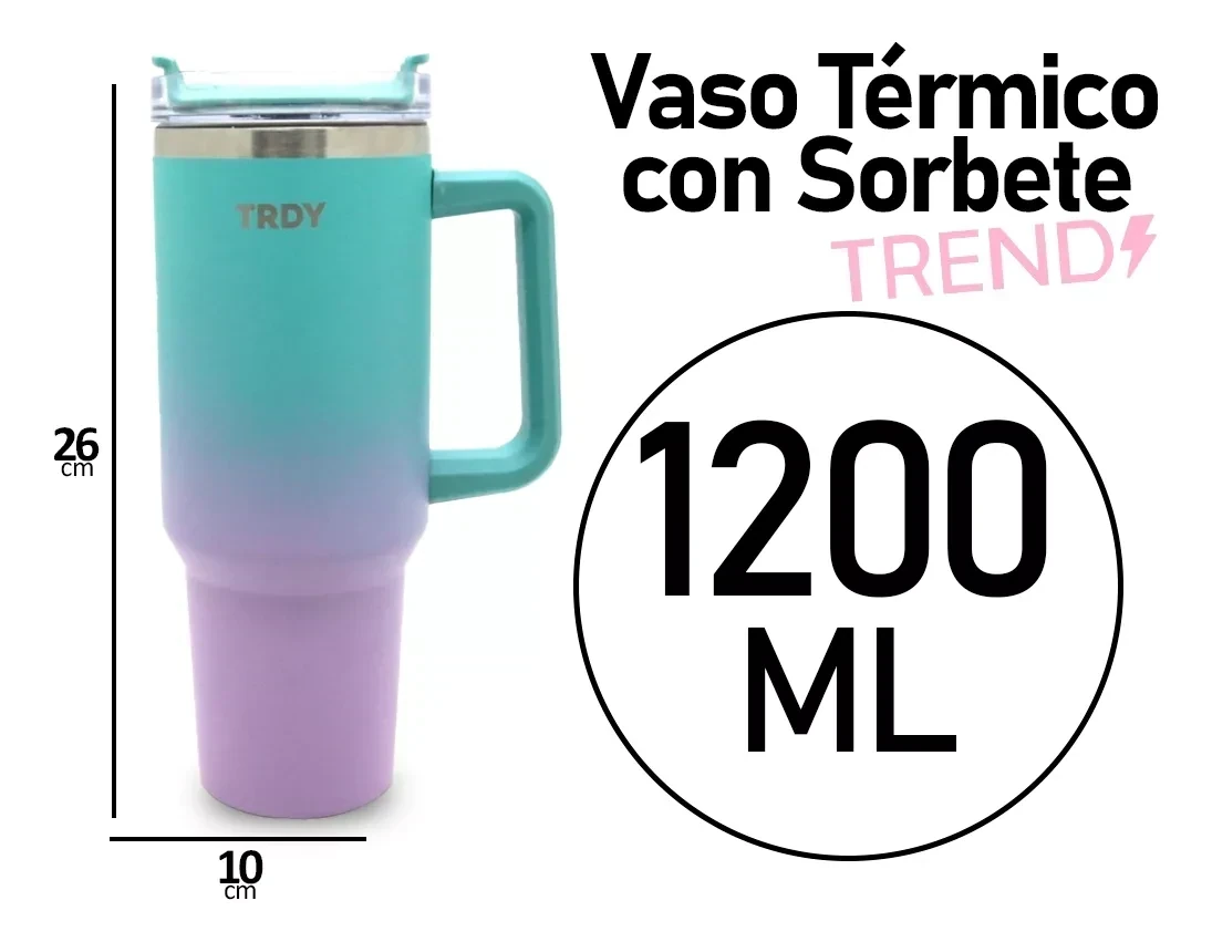 Vaso Trendy 1.2lts acero inoxidable  3