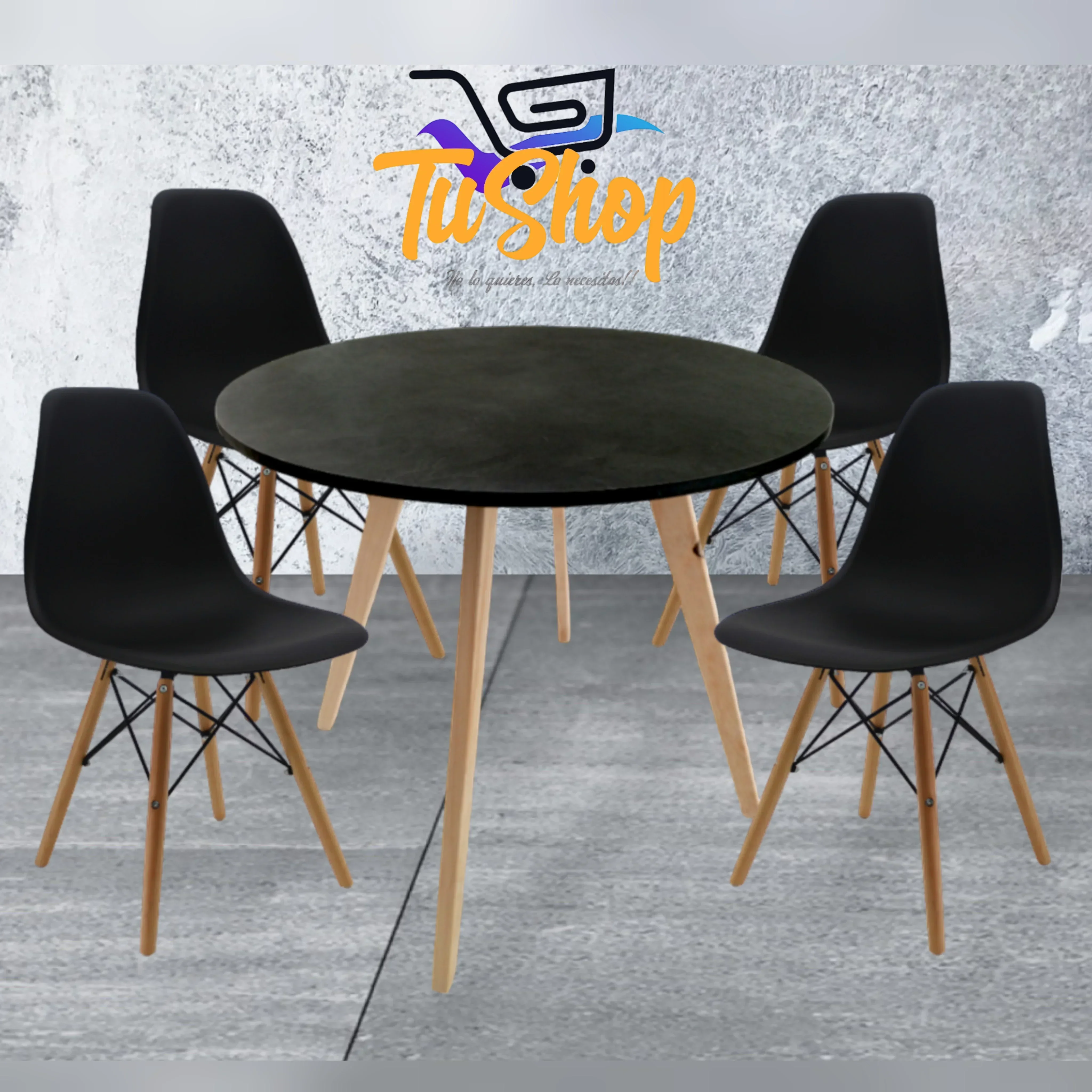 Comedor Redondo 4 Puestos Tipo Nordico 