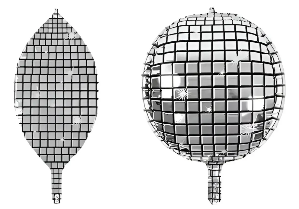 Globo mini bola/esfera 4D boliche plata 10 pulgadas 
