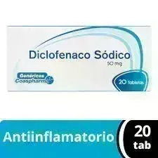 DICLOFENACO 50 MG CJA X 20 TAB COASPHARMA
