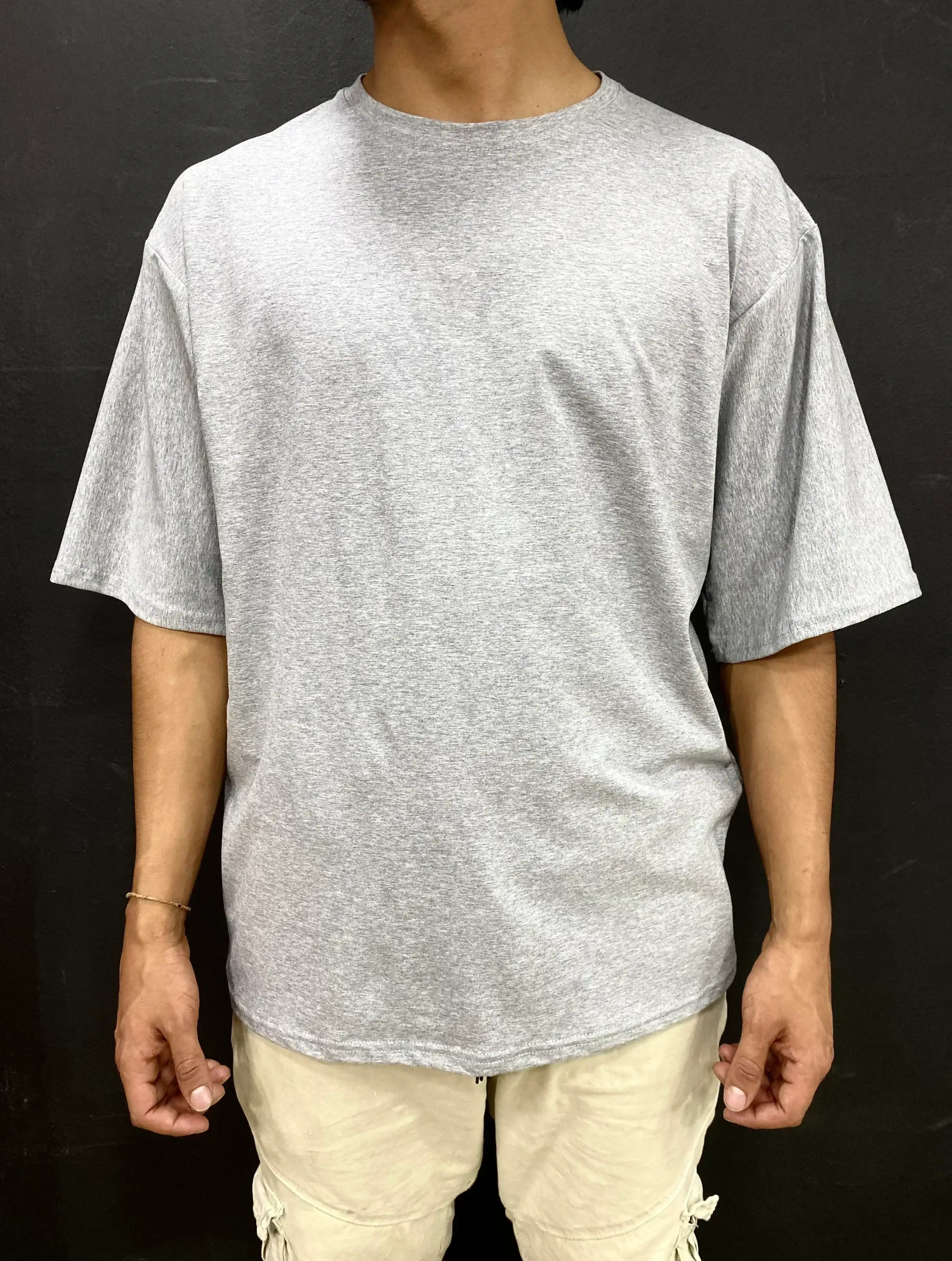 OVERSIZE SEDA FRIA GRIS JASPEADO