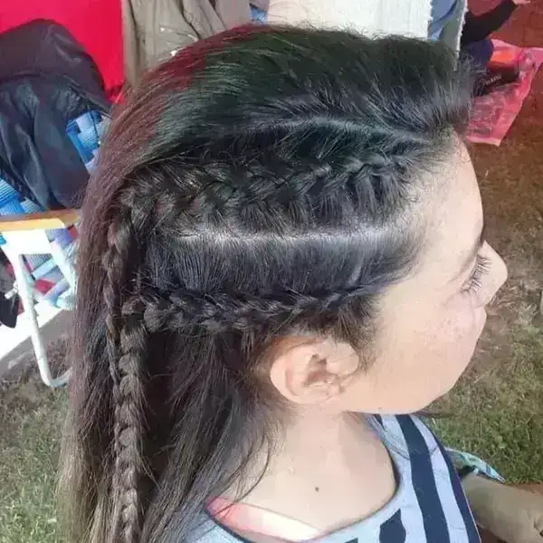 Dos trenzas laterales