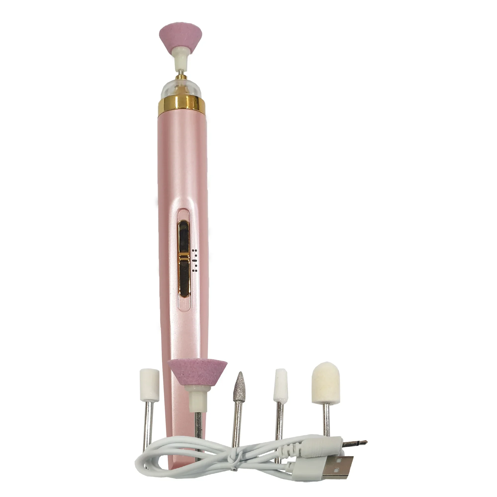 Kit Lima Pulidor Uñas Recargable 5 Puntas Led 2