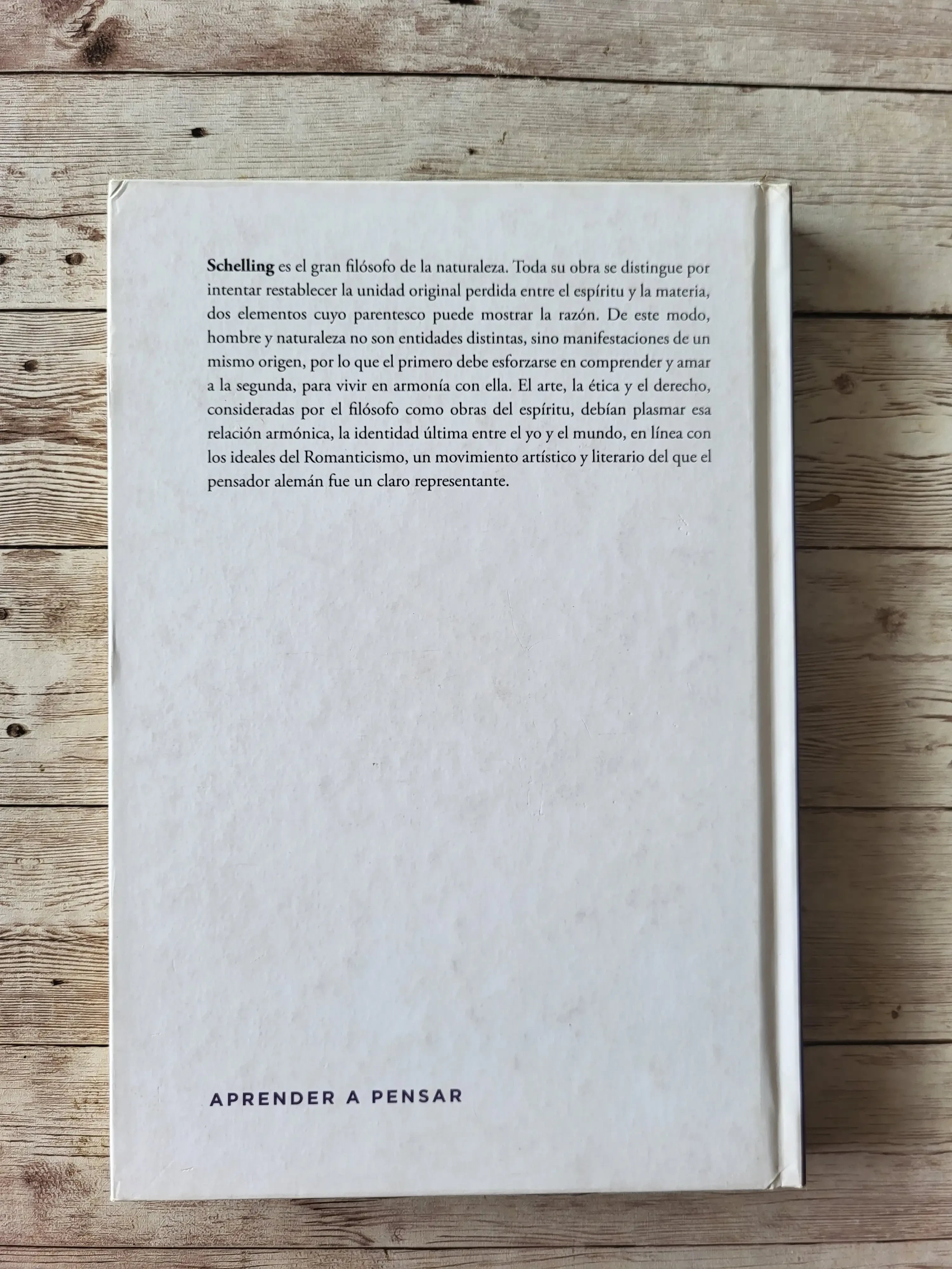 El hombre es parte de la naturaleza y debe, por tanto, vivir en armonía con ella./ Schelling / Filosofia 2
