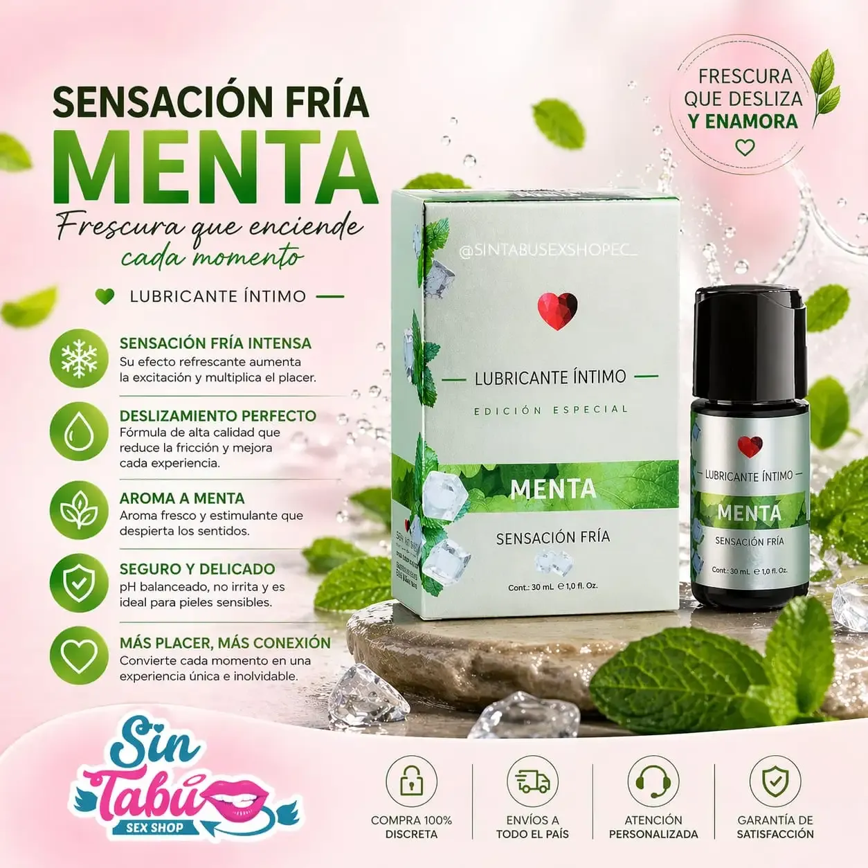 LUBRICANTE FRIO SABOR A MENTA 