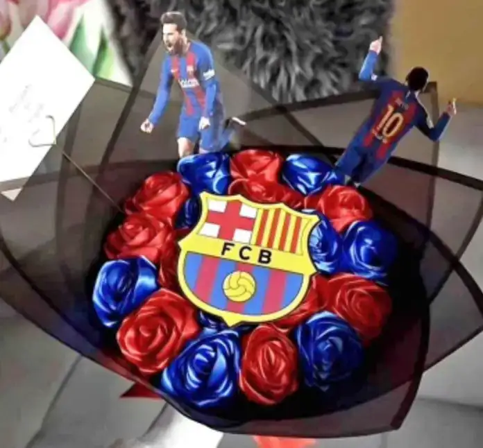Ramo de rosas de tematica del Barcelona 