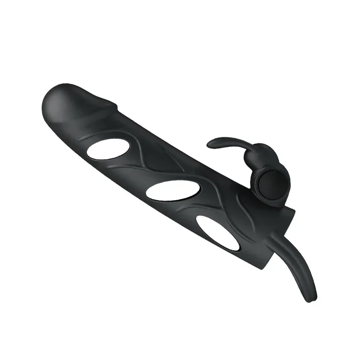 Funda Con Vibrador Y Extensión Extiende 2Cm - 14Cm X 3Cm Silicona