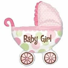 Carrito bebe nena baby shower