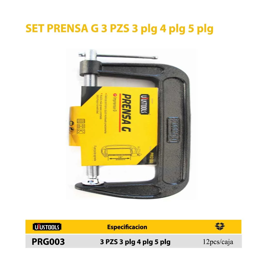 SET PRENSA G 3 PZS 3"4"5"