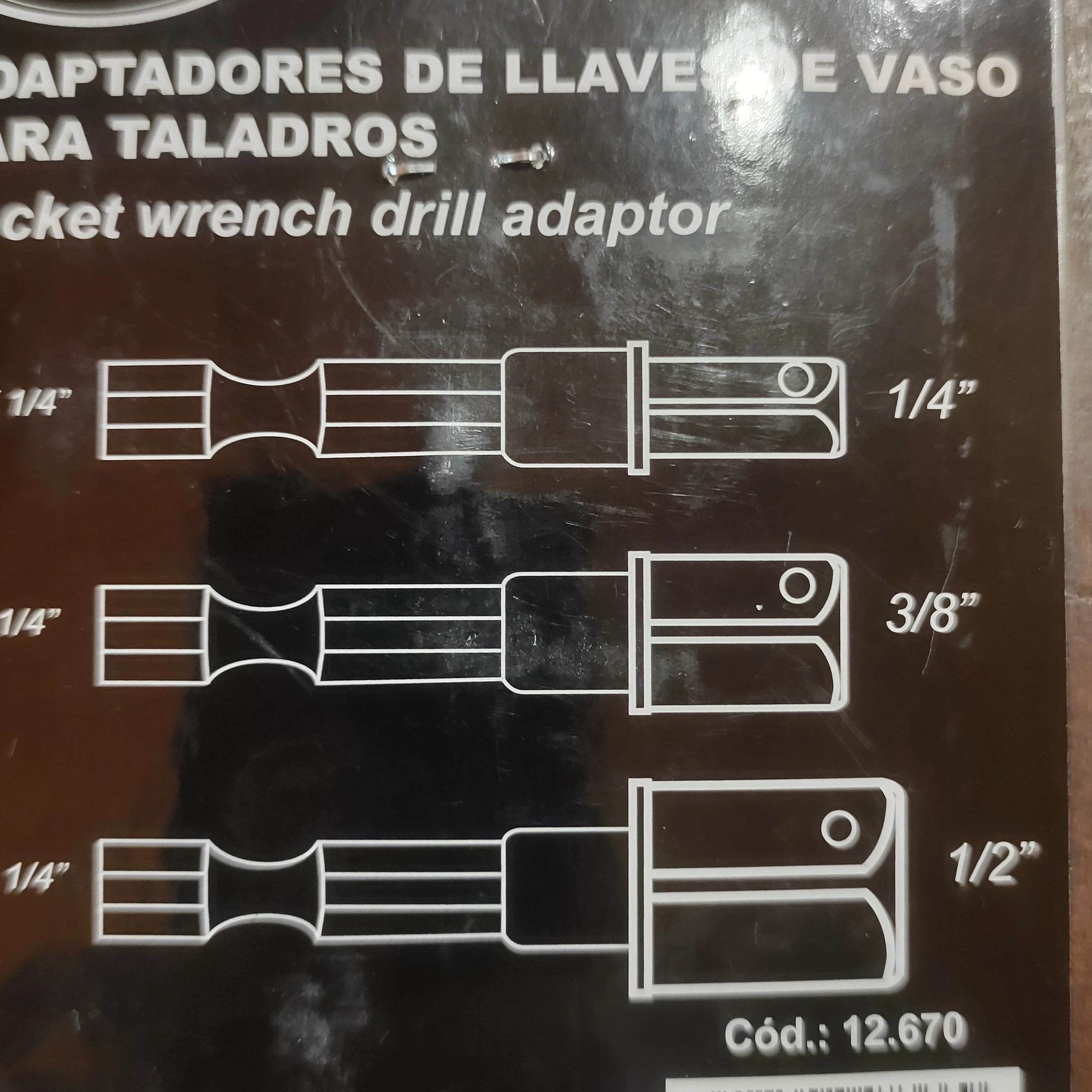 ADAPTADORES PARA USAR TUBOS EN  TALADRO 3 ENCASTRES 2