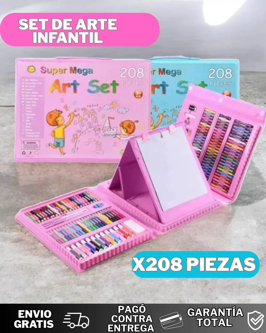 SET DE ARTE INFANTIL   X 208 Piezas 