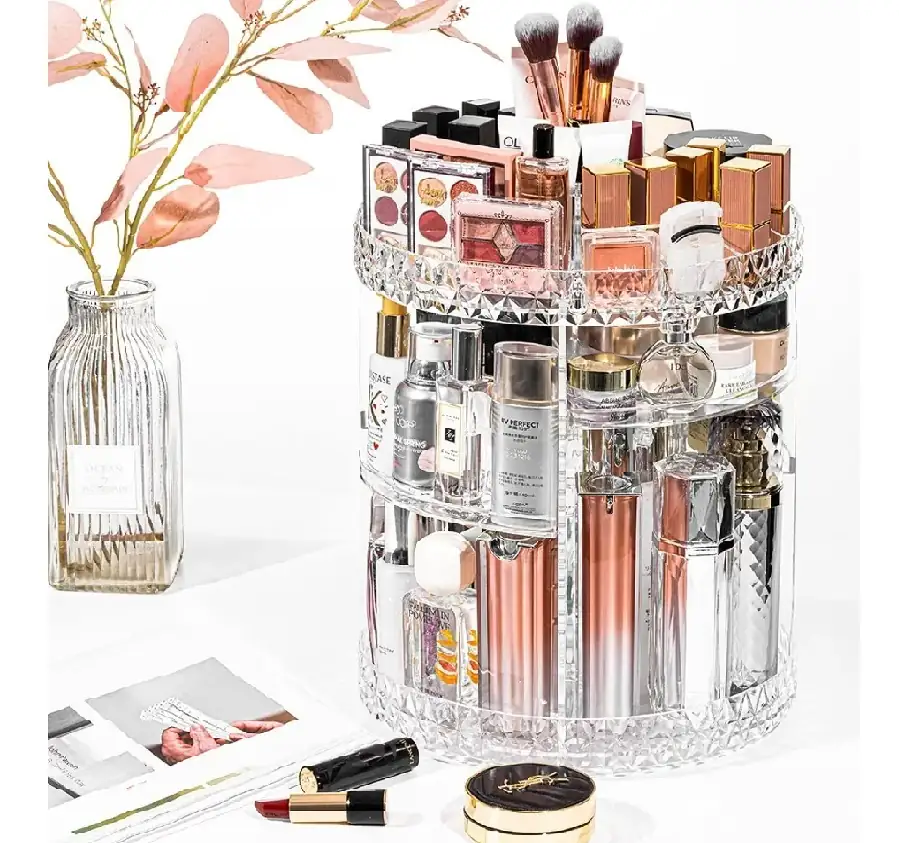 Organizador Giratorio 3 Niveles Para Cosméticos 