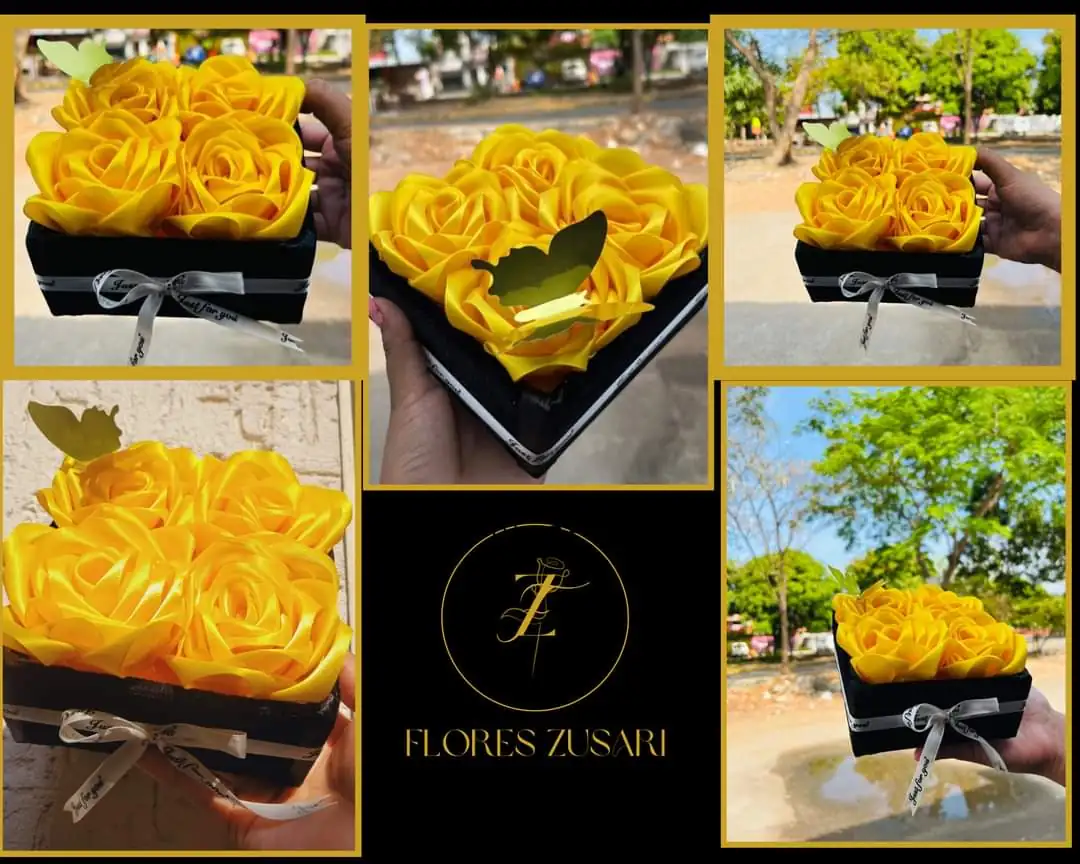 ✨ Caja Mágica de rosas eternas ✨ (Amarillas)