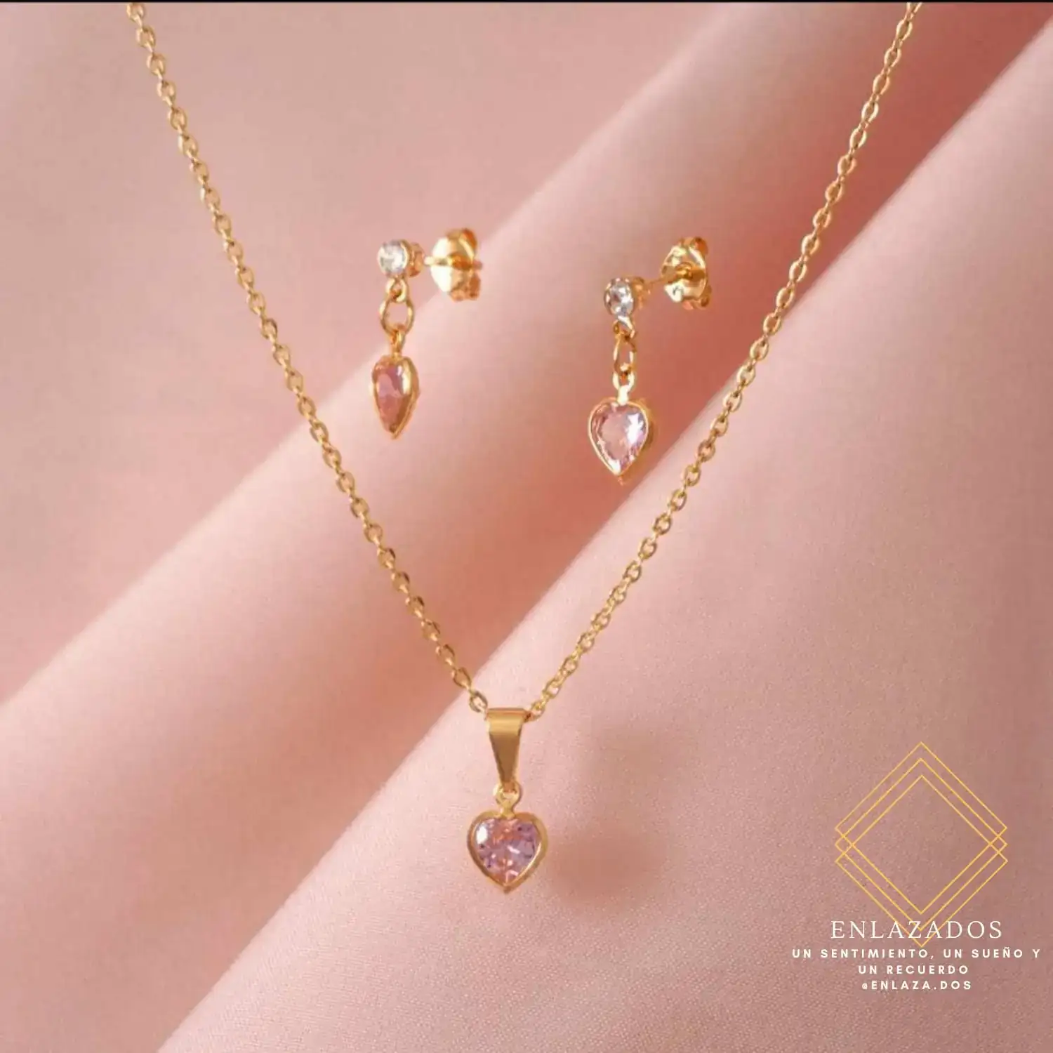 D CORAZÓN CIRCONIA CRISTAL- ROSA 3