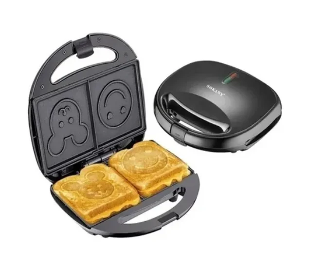 Maquina Sandwich Figuras Caritas Antiadherente 750W  2