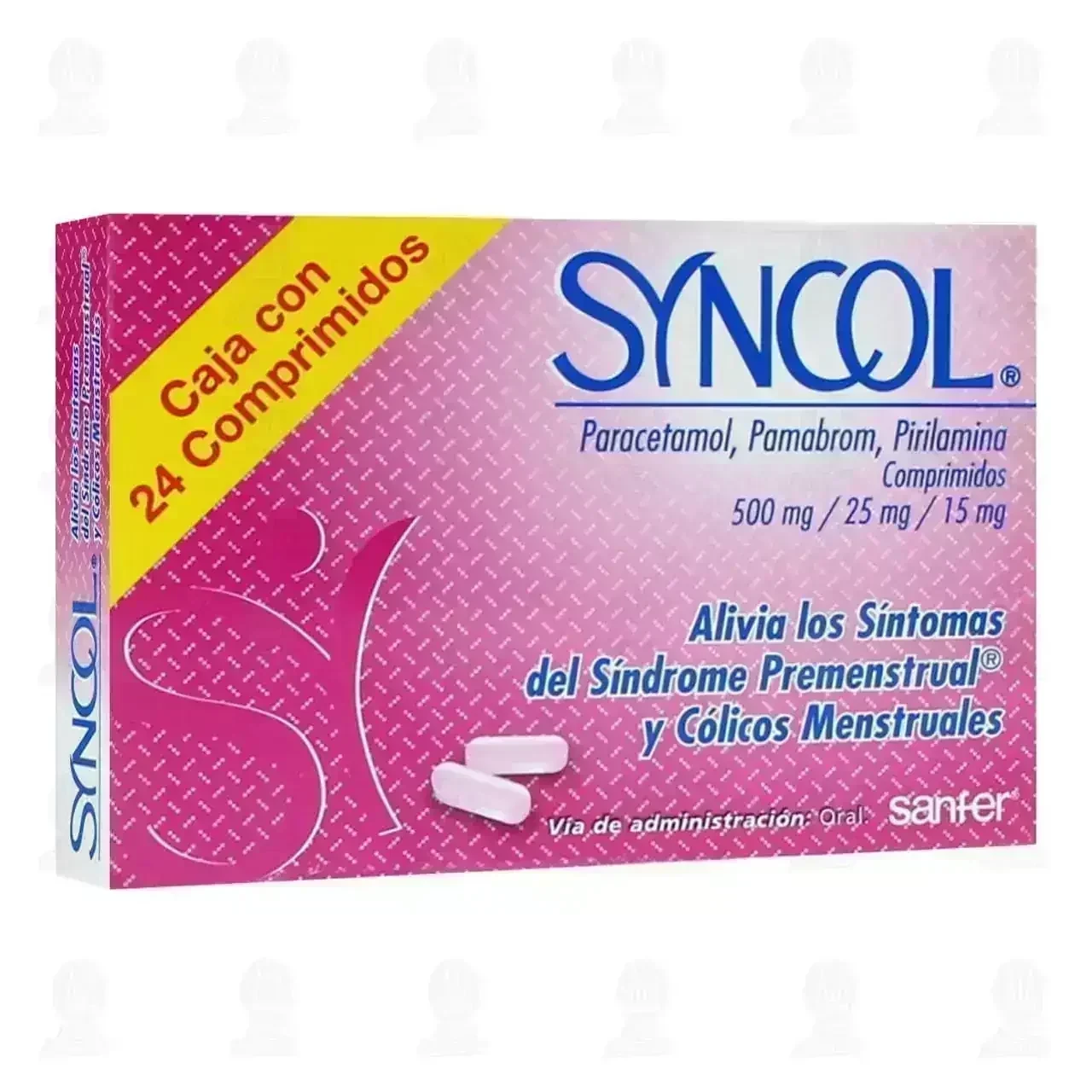 Syncol 500/25/15mg, 24 Comprimidos 