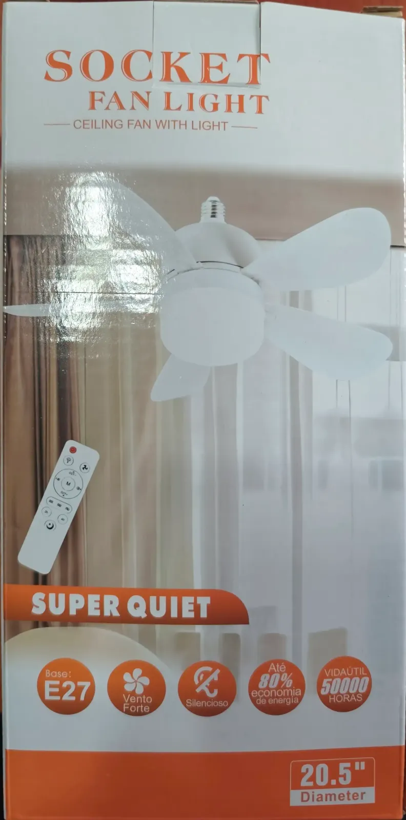 VENTILADORES LED  DE TECHO ATENUABLE CON CONTROL REMOTO