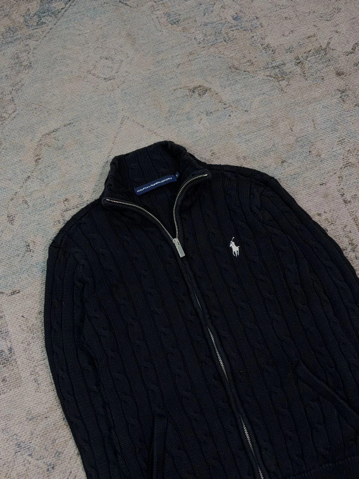 RALPH LAUREN SPORT CABLE-KNIT FULL-ZIP SWEATER
