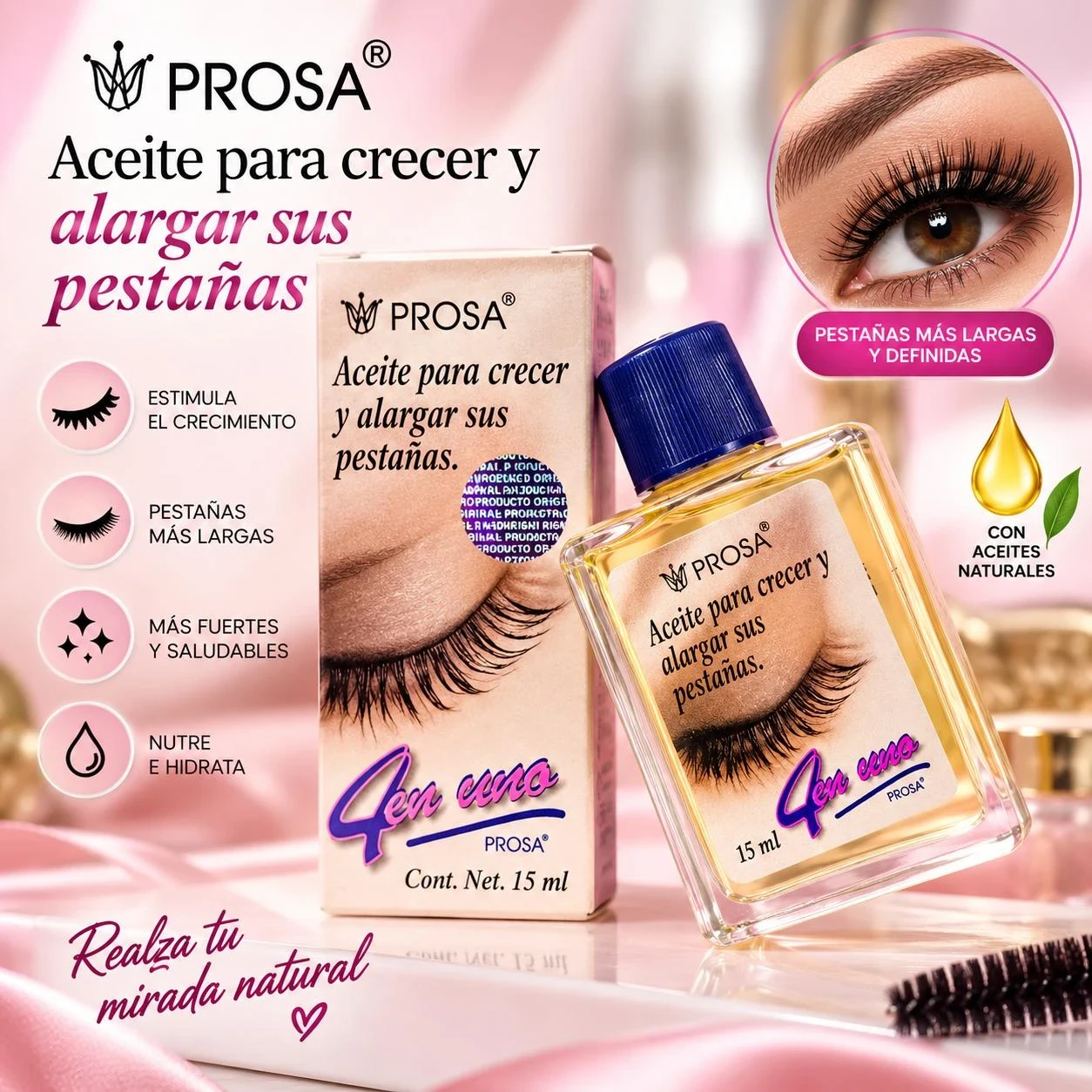 prosa aceite para crecer y alargar pestañas