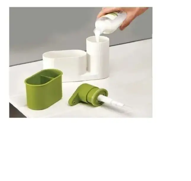Dispensador De Jabón Con Porta Esponja  3