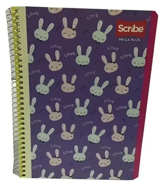 Cuaderno francesa blanco mega 100 hojas espiral 4