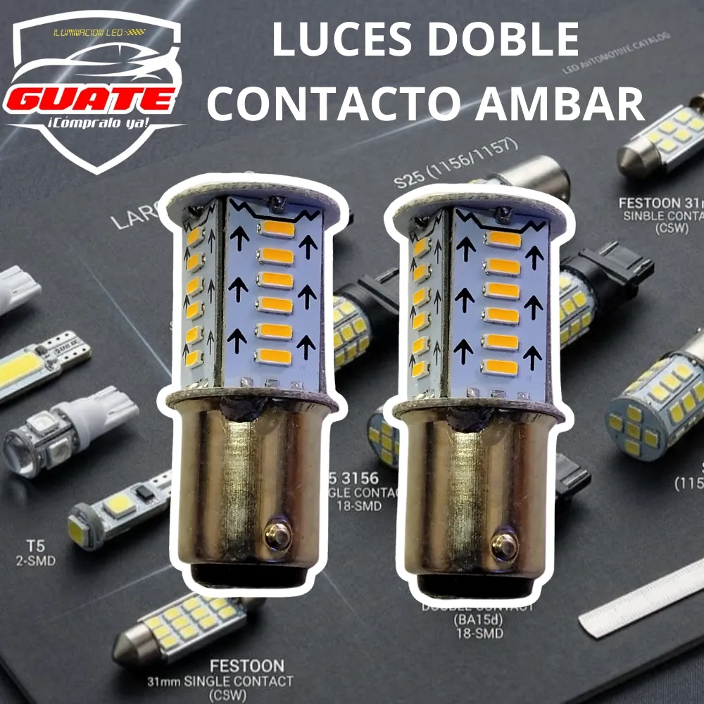 LUCES DOBLE CONTACTO AMBAR 