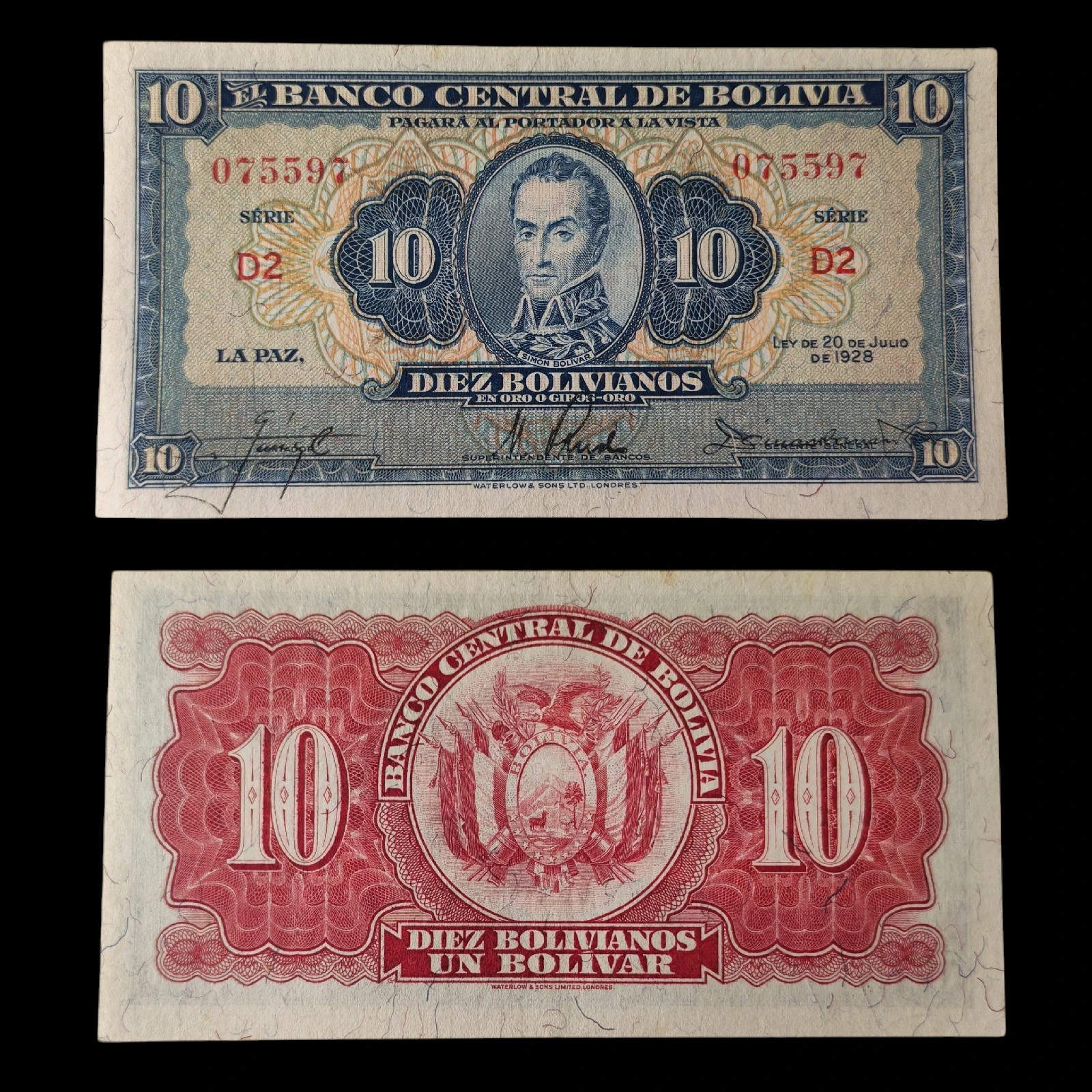 ° Bolivia 10 bolivianos aunc 
