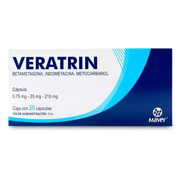 Veratrin / betametasona,indometacina,metocarbamol/0.75mg,25mg,215mg