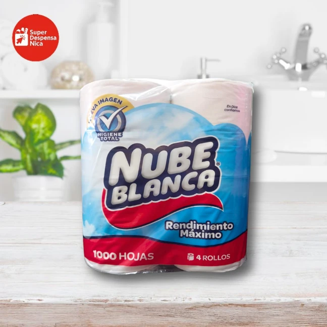 Papel Higiénico Nube Blanca 1000h 4Rollos