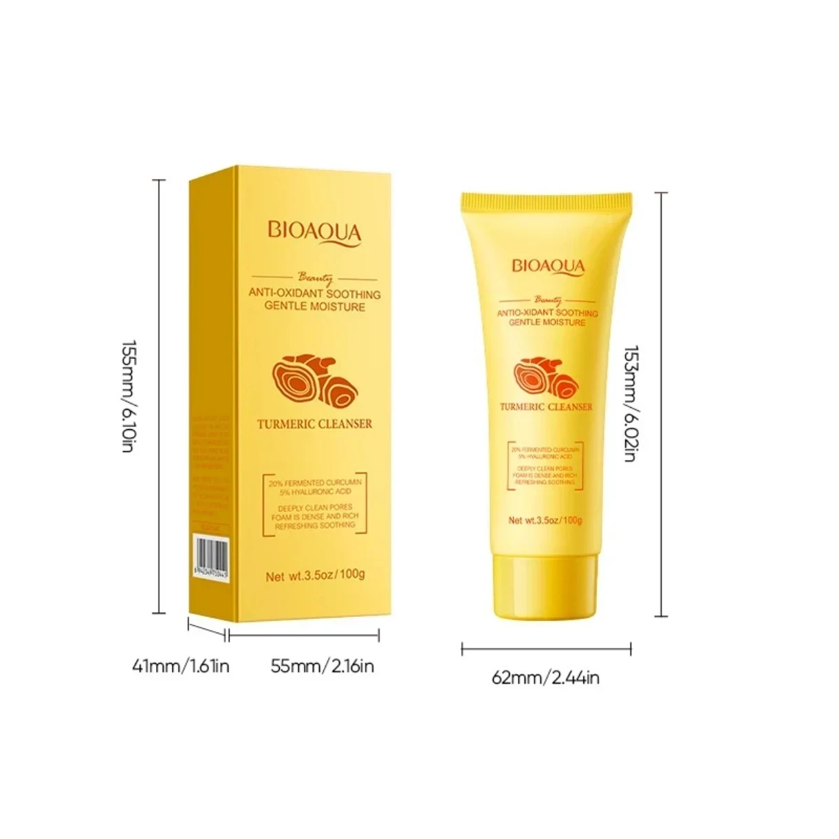 💛 BIOAQUA – CÚRCUMA Cleanser (100 g) 💛 3